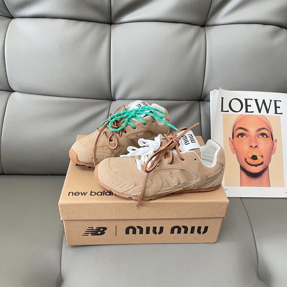 New Balance X Miu Miu 530 Suede Sneakers - Picture 1 of 9